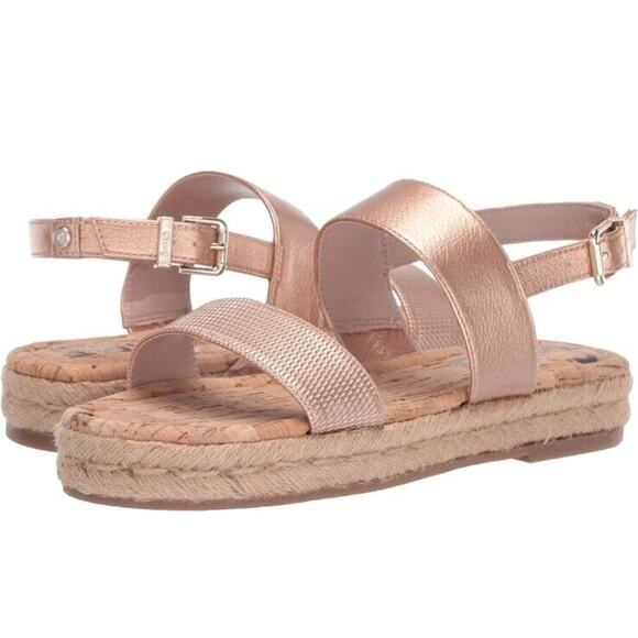 Circus Sam Edelman Maypol Rose Gold Espadrille Sandal Shoe‎ Women’s Size 10 - Picture 1 of 12